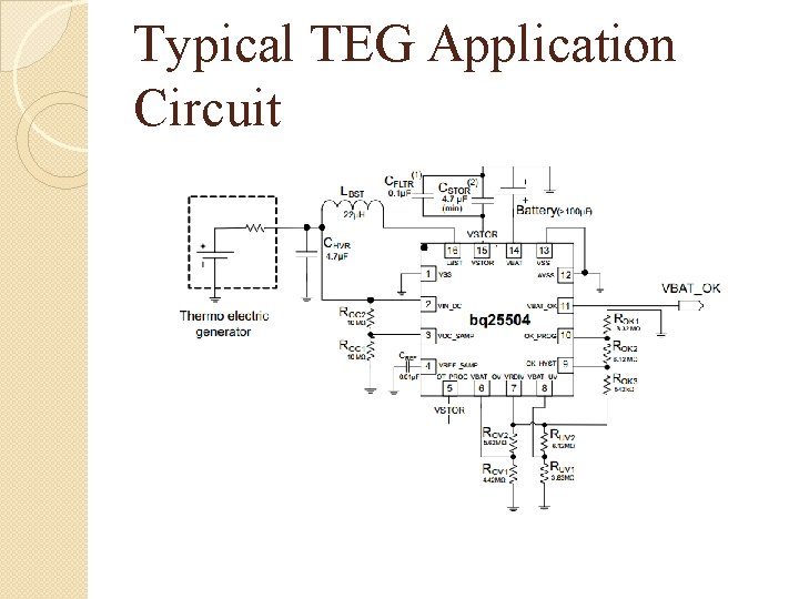 Typical TEG Application Circuit 