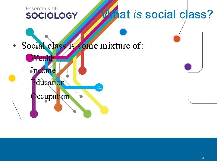 What is social class? • Social class is some mixture of: – Wealth –
