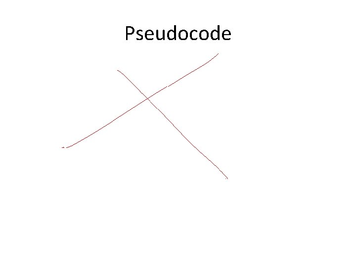 Pseudocode 