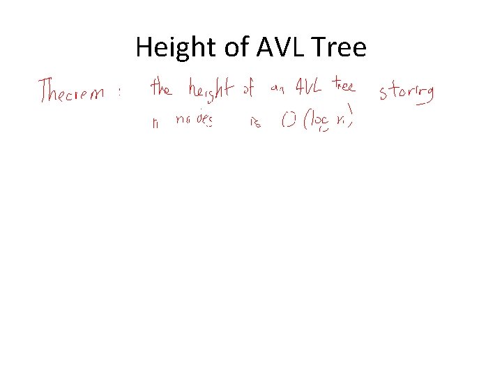 Height of AVL Tree 