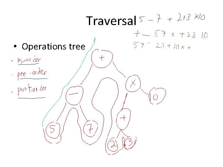 Traversal • Operations tree 