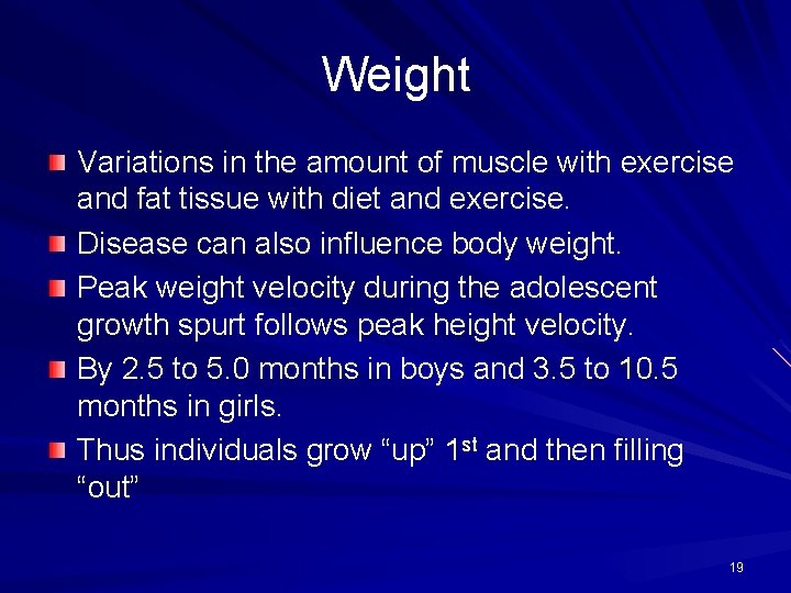 Weight Variations in the amount of muscle with exercise and fat tissue with diet