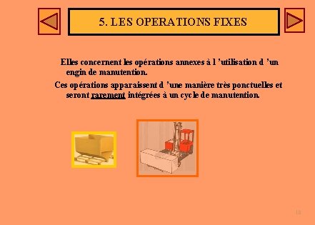 5. LES OPERATIONS FIXES Elles concernent les opérations annexes à l ’utilisation d ’un 5. LES OPERATIONS FIXES Elles concernent les opérations annexes à l ’utilisation d ’un