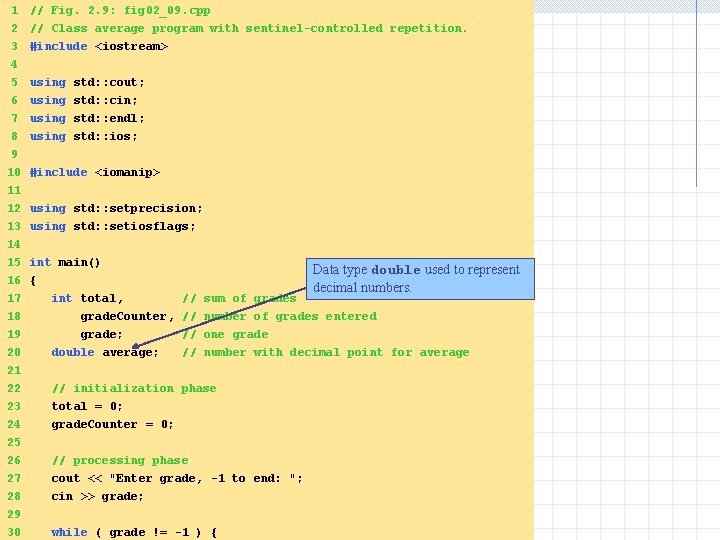 1 // Fig. 2. 9: fig 02_09. cpp 2 3 4 5 6 // 1 // Fig. 2. 9: fig 02_09. cpp 2 3 4 5 6 //