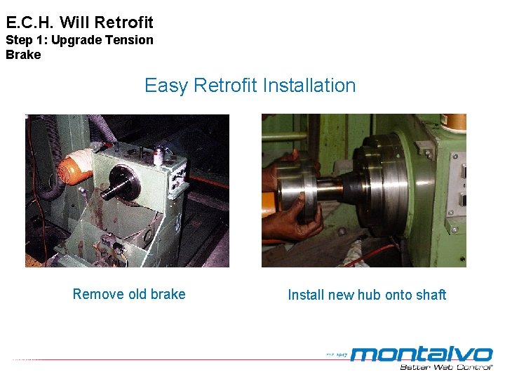E. C. H. Will Retrofit Step 1: Upgrade Tension Brake Easy Retrofit Installation Remove E. C. H. Will Retrofit Step 1: Upgrade Tension Brake Easy Retrofit Installation Remove