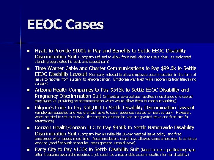 EEOC Cases n Hyatt to Provide $100 k in Pay and Benefits to Settle