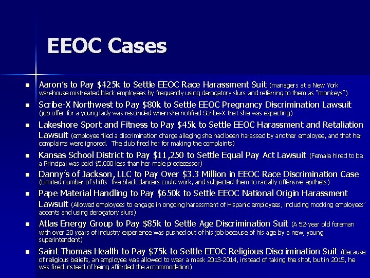 EEOC Cases n Aaron’s to Pay $425 k to Settle EEOC Race Harassment Suit