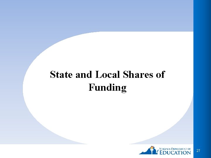 State and Local Shares of Funding 27 State and Local Shares of Funding 27