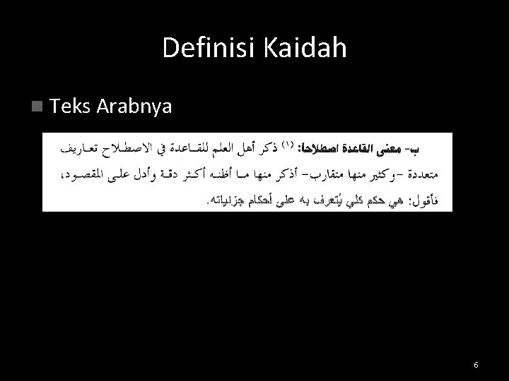 Definisi Kaidah n Teks Arabnya 6 