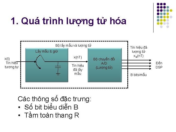 1. Quá trình lượng tử hóa Bộ lấy mẫu và lượng tử Lấy mẫu 1. Quá trình lượng tử hóa Bộ lấy mẫu và lượng tử Lấy mẫu