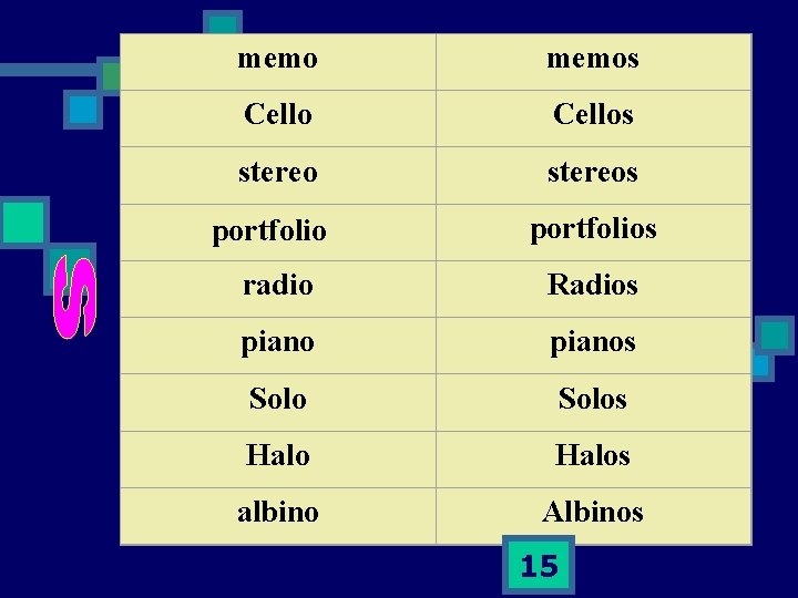 memos Cellos stereos portfolios radio Radios pianos Solos Halos albino Albinos 15 