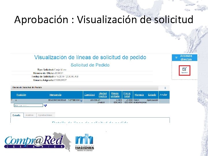 Aprobación : Visualización de solicitud Aprobación : Visualización de solicitud
