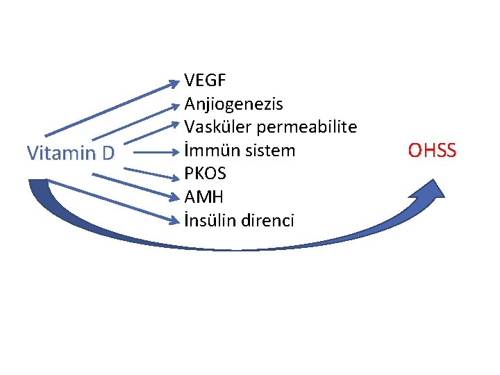 Vitamin D VEGF Anjiogenezis Vasküler permeabilite İmmün sistem PKOS AMH İnsülin direnci OHSS 