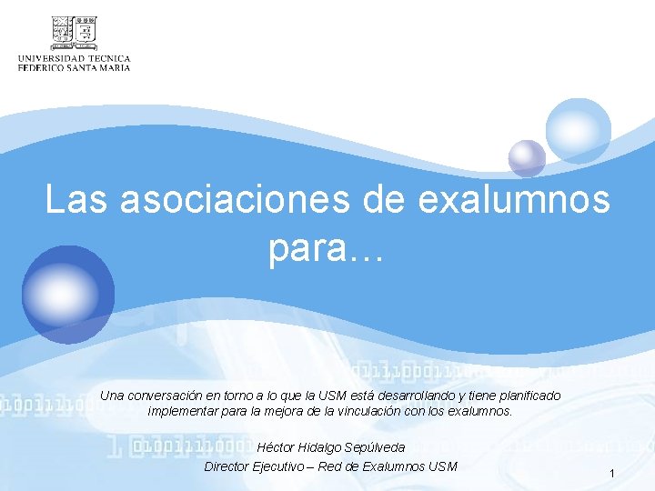 Las asociaciones de exalumnos para… Una conversación en torno a lo que la USM