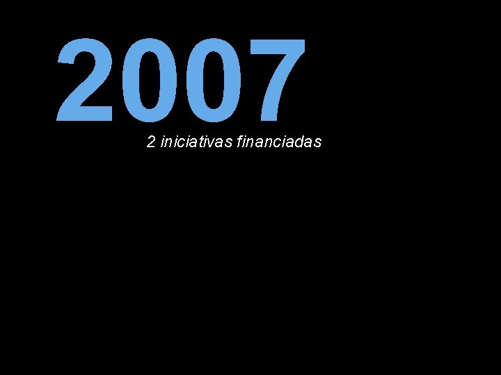 2007 2 iniciativas financiadas 4 