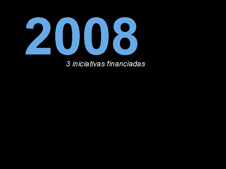 2008 3 iniciativas financiadas 5 