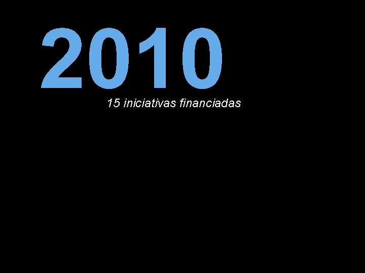 2010 15 iniciativas financiadas 7 