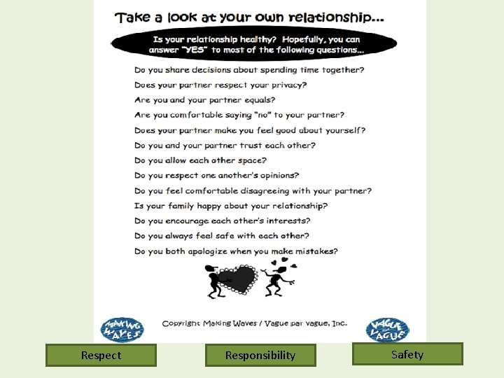 Respect Responsibility Safety 