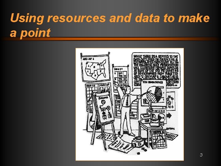 Using resources and data to make a point 3 