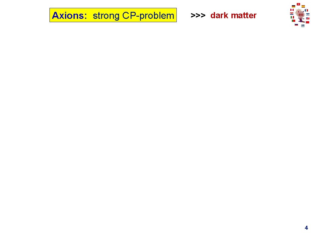 Axions: strong CP-problem 111 th CERN SPSC meeting - 22/10/2013 >>> dark matter Axions: strong CP-problem 111 th CERN SPSC meeting - 22/10/2013 >>> dark matter