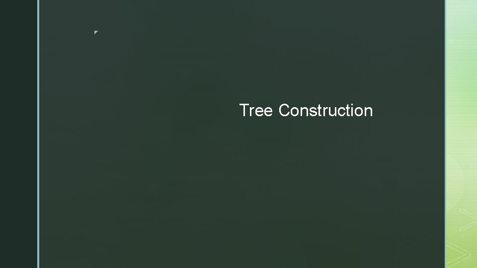 ◤ Tree Construction 
