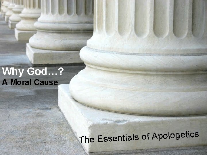 Hope For The Why God…? Hurting A Moral Cause A Study in 1 Peter