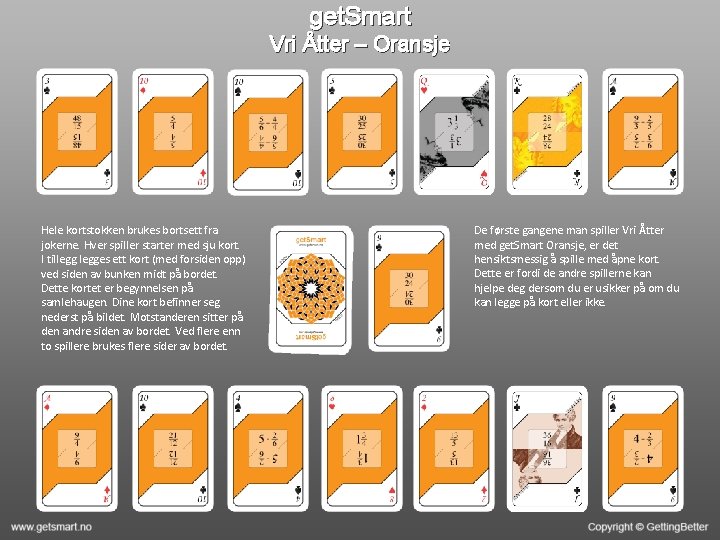 get. Smart Vri Åtter – Oransje Hele kortstokken brukes bortsett fra jokerne. Hver spiller