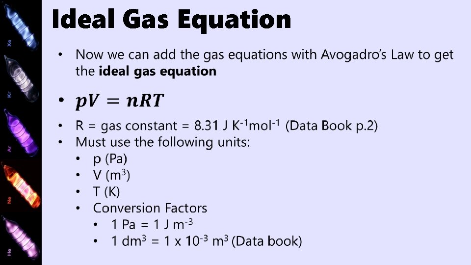 Ideal Gas Equation 