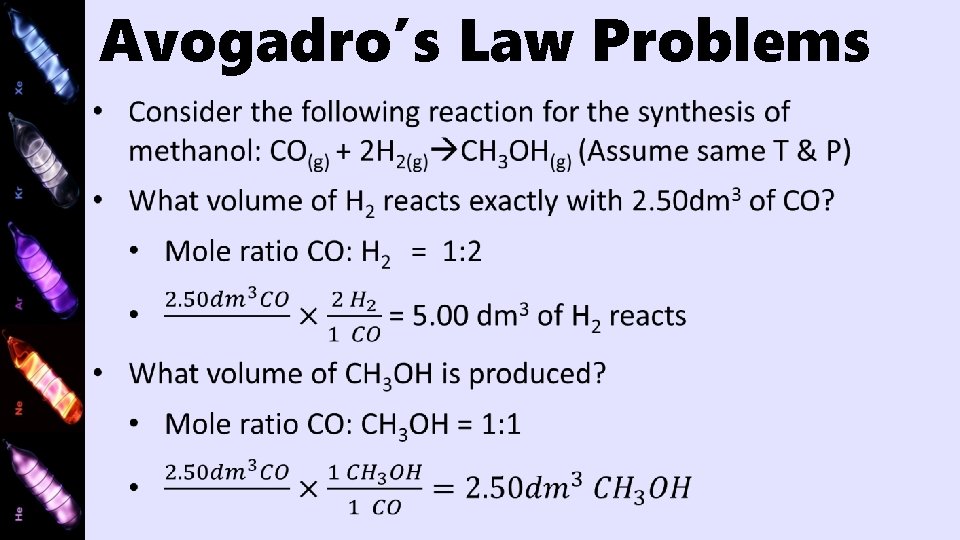 Avogadro’s Law Problems 