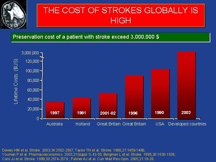 THE COST OF STROKES GLOBALLY IS HIGH Preservation cost of a patient with stroke