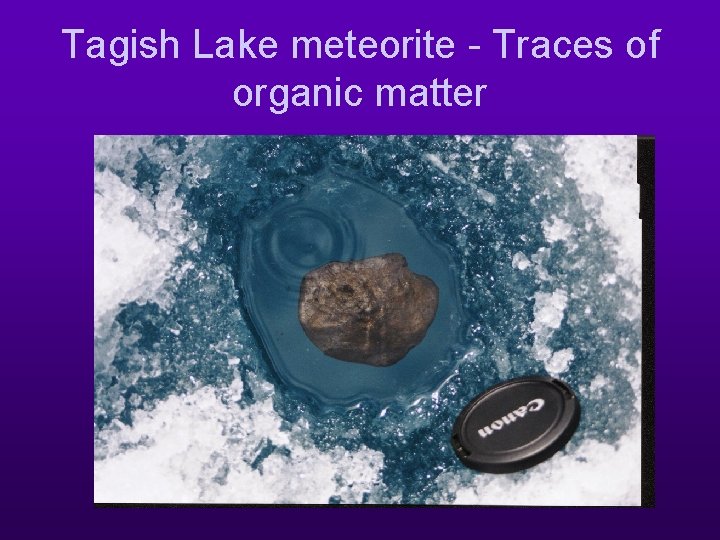 Tagish Lake meteorite - Traces of organic matter Tagish Lake meteorite - Traces of organic matter