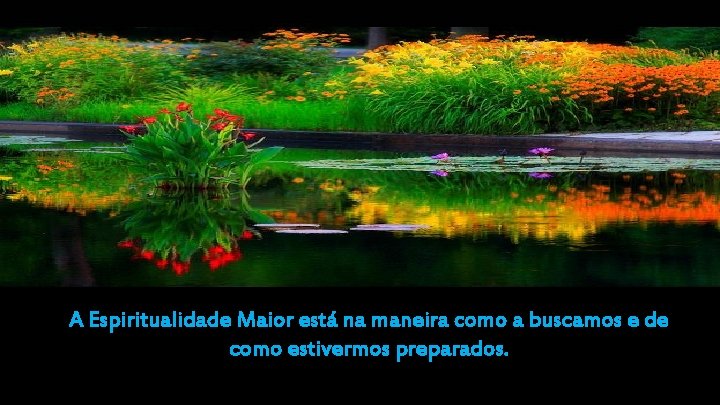 A Espiritualidade Maior está na maneira como a buscamos e de como estivermos preparados.