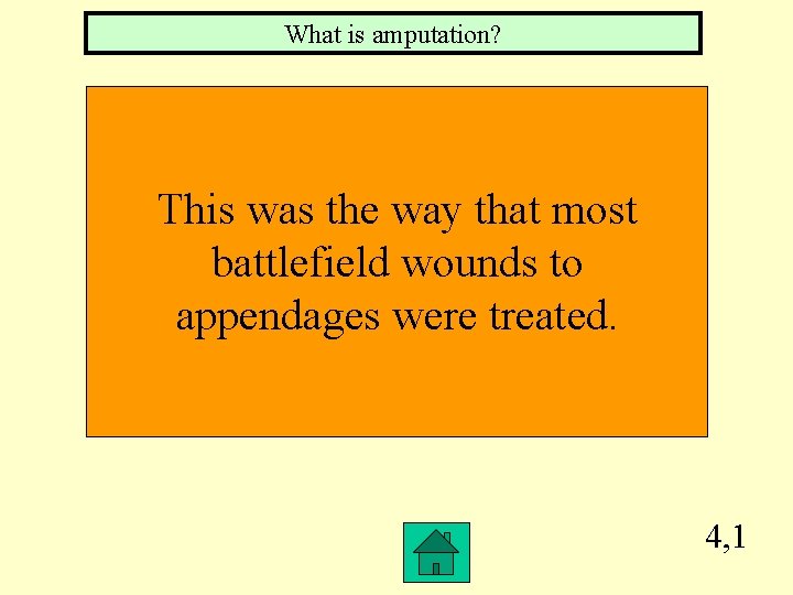 What is amputation? This was the way that most battlefield wounds to appendages were