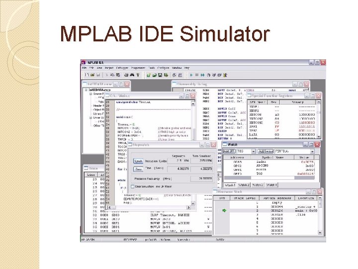 MPLAB IDE Simulator 