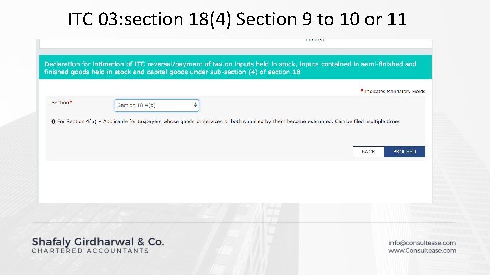 ITC 03: section 18(4) Section 9 to 10 or 11 