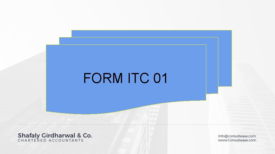 FORM ITC 01 