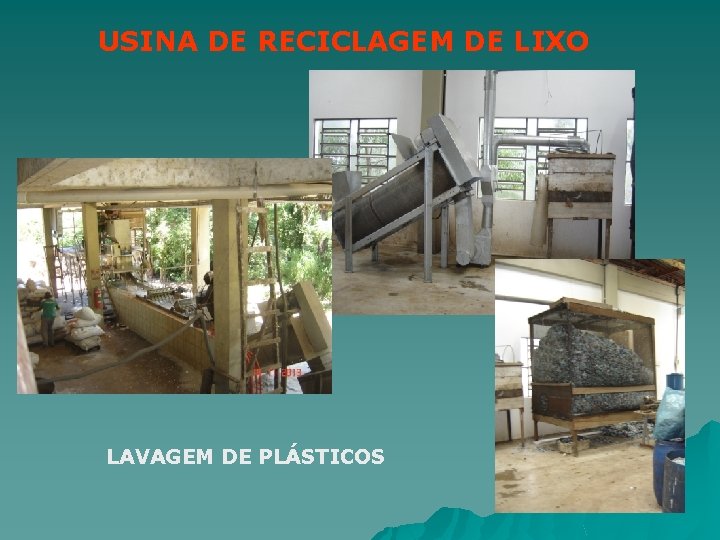 USINA DE RECICLAGEM DE LIXO LAVAGEM DE PLÁSTICOS 