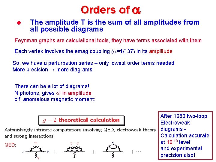 Orders of u The amplitude T is the sum of all amplitudes from all