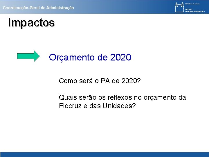 Impactos Orçamento de 2020 Como será o PA de 2020? Quais serão os reflexos