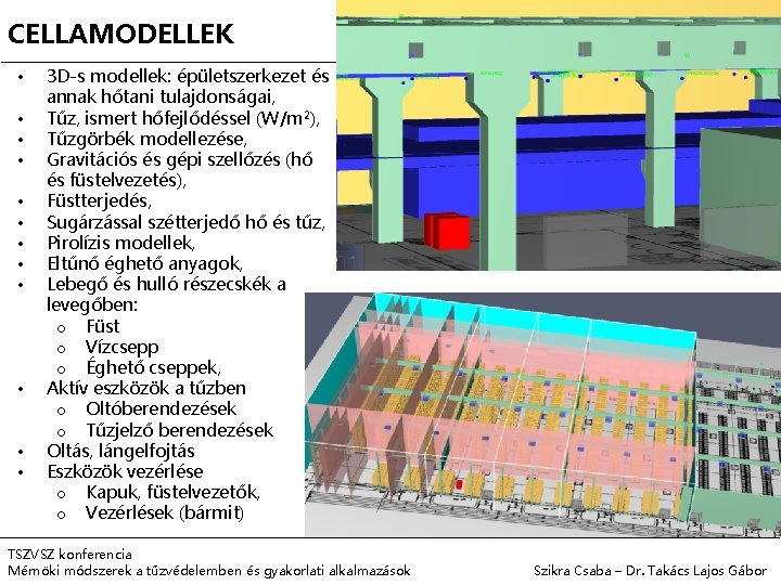 CELLAMODELLEK • • • 3 D-s modellek: épületszerkezet és annak hőtani tulajdonságai, Tűz, ismert