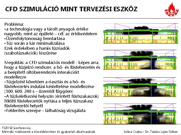 CFD SZIMULÁCIÓ MINT TERVEZÉSI ESZKÖZ Probléma: • a technológia vagy a tárolt anyagok értéke