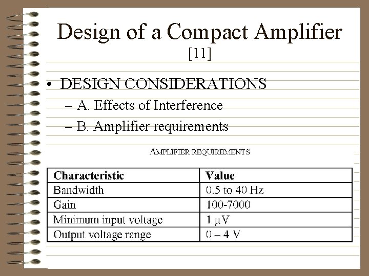 Design of a Compact Amplifier [11] • DESIGN CONSIDERATIONS – A. Effects of Interference