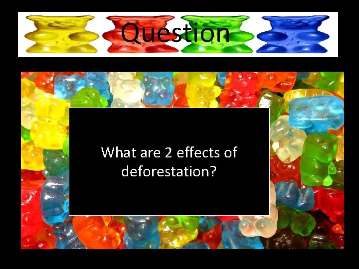 Question What are 2 effects of deforestation? 
