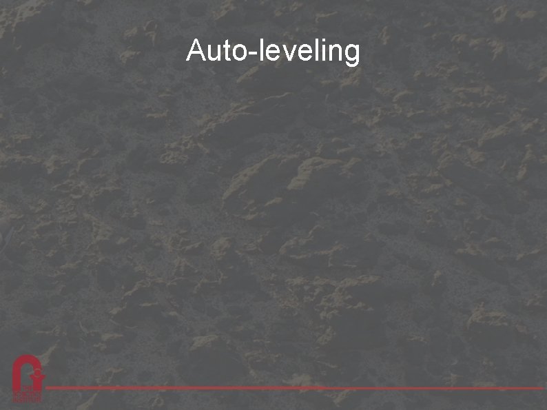 Auto-leveling 