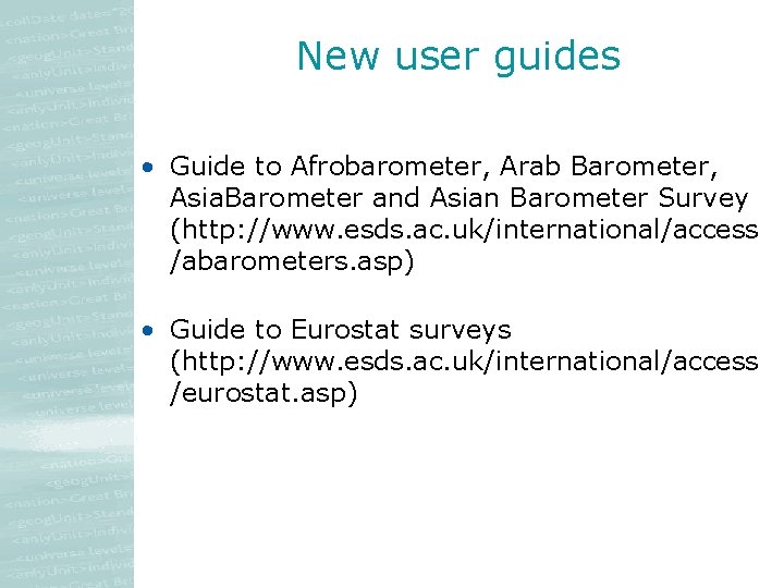 New user guides • Guide to Afrobarometer, Arab Barometer, Asia. Barometer and Asian Barometer New user guides • Guide to Afrobarometer, Arab Barometer, Asia. Barometer and Asian Barometer
