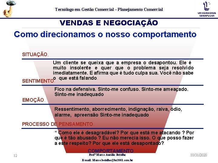 Tecnólogo em Gestão Comercial – Planejamento Comercial VENDAS E NEGOCIAÇÃO Como direcionamos o nosso Tecnólogo em Gestão Comercial – Planejamento Comercial VENDAS E NEGOCIAÇÃO Como direcionamos o nosso