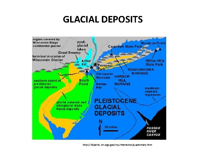 GLACIAL DEPOSITS http: //3 dparks. wr. usgs. gov/nyc/morraines/quaternary. htm GLACIAL DEPOSITS http: //3 dparks. wr. usgs. gov/nyc/morraines/quaternary. htm