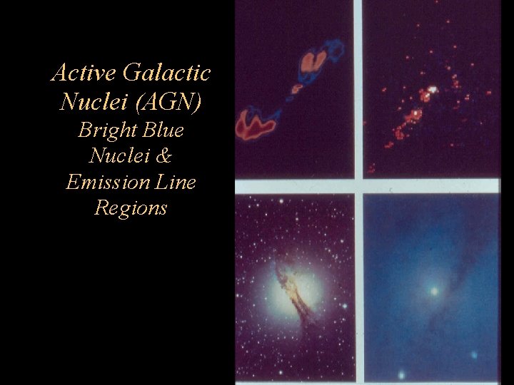 Active Galactic Nuclei (AGN) Bright Blue Nuclei & Emission Line Regions Active Galactic Nuclei (AGN) Bright Blue Nuclei & Emission Line Regions