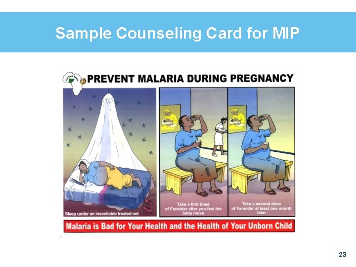 Sample Counseling Card for MIP 23 