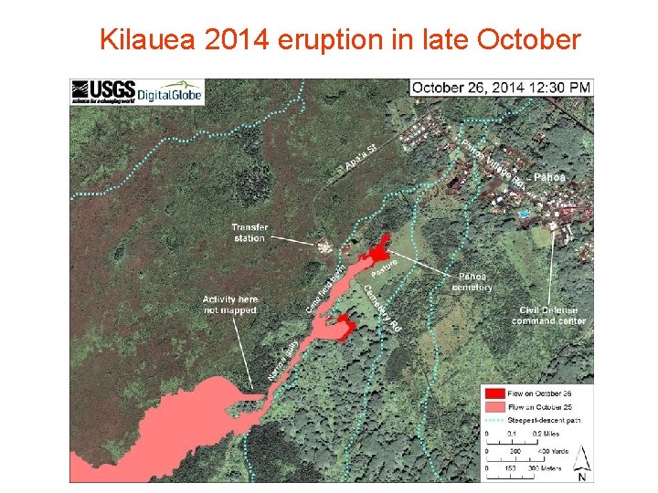 Kilauea 2014 eruption in late October 